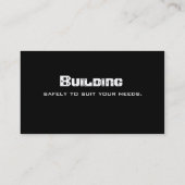 Bauunternehmer-Visitenkarte-Metall 12 Visitenkarte (Rückseite)