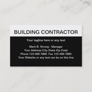 Bauunternehmer Visitenkarten Visitenkarte