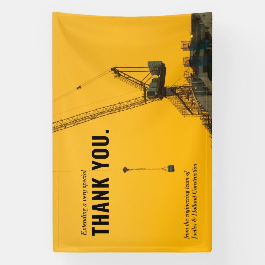 Bauvorhaben | Minimaler Dank Banner (Vertikal)