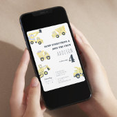 Bauwagen 4. Geburtstag Einladung