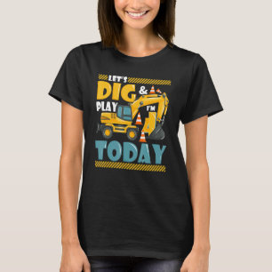 Bauwagen 4. Geburtstag Junge 4 Jahre alt Di T-Shirt