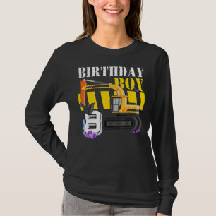 Bauwagen Ausgrabungswagen 8. Geburtstag Junge 8 Ye T-Shirt