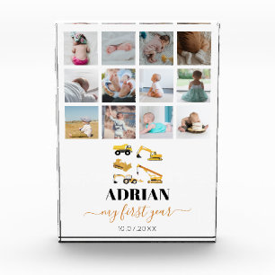 Bauwagen Baby First Year Foto Collage