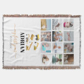 Bauwagen Baby First Year Foto Collage Decke (Vorderseite)