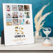 Bauwagen Baby First Year Foto Collage Fotoplatte (Seite)