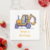 Bauwagen Birthday Napkins Serviette (Beispiel)