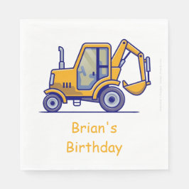 Bauwagen Birthday Napkins Serviette