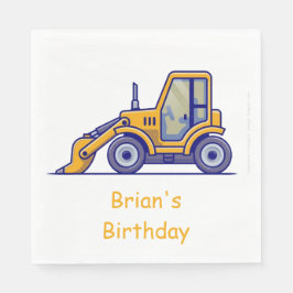 Bauwagen Birthday Napkins Serviette