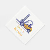 Bauwagen Birthday Napkins Serviette (Ecke)