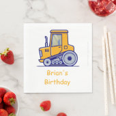 Bauwagen Birthday Napkins Serviette (Beispiel)