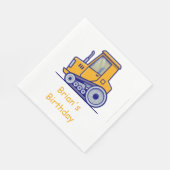 Bauwagen Birthday Napkins Serviette (Ecke)