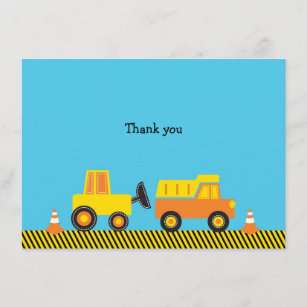 Bauwagen Dankeschön Karten