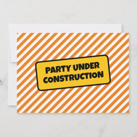 Bauwagen Einladung Geburtstagsparty (Rückseite)