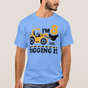 Bauwagen Es ist mein 8. Geburtstag 8 Jahre Ex T-Shirt