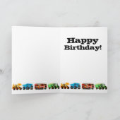 Bauwagen für Kinder 7. Geburtstag Karte (Innenseite)