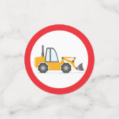 Bauwagen Geburtstag Konfetti (Klein Vorderseite)