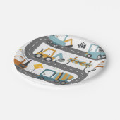 Bauwagen Geburtstag Pappteller (Schrägansicht)