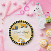 Bauwagen Geburtstag Pappteller (Party)