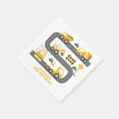 Bauwagen Geburtstag Serviette (Ecke)