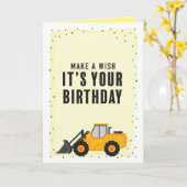 Bauwagen Geburtstagskarte Karte (Gelbe Blume)