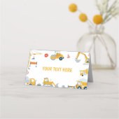 Bauwagen Geburtstagsnahrungszelt Platzkarte (Rückseite)