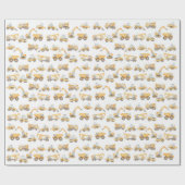 Bauwagen Geburtstagspartei Geschenkpapier (Flach)