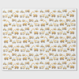 Bauwagen Geburtstagspartei Geschenkpapier