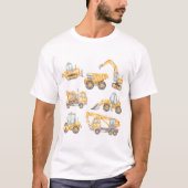 Bauwagen Geburtstagspartei T-Shirt (Vorderseite)