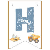 Bauwagen Geburtstagspartei Wimpelkette (Erste Fahne)