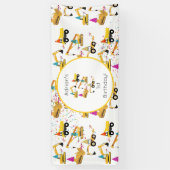 Bauwagen Geburtstagspartmuster Banner (Vertikal)