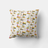 Bauwagen Geburtstagspartmuster Kissen (Rückseite)