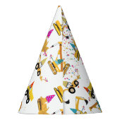 Bauwagen Geburtstagspartmuster Partyhütchen (Rückseite)