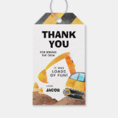 Bauwagen Geburtstagsparty Gefallen Tag Geschenkanhänger (Vorderseite)