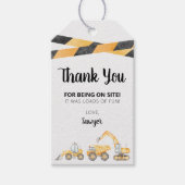 Bauwagen Geburtstagsparty Gefallen Tag Geschenkanhänger (Vorderseite)