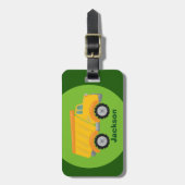 Bauwagen Gelbe Kinder Gepäckanhänger (Vorderseite vertikal)