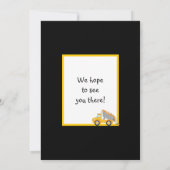 Bauwagen graben es Geburtstagspartei Einladung (Rückseite)