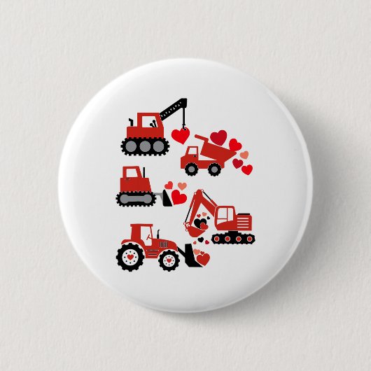 Bauwagen I Dig You Funny Kid Boy Kleinkind Button (Vorderseite)