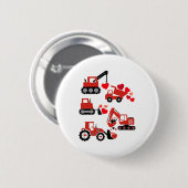 Bauwagen I Dig You Funny Kid Boy Kleinkind Button (Vorne & Hinten)