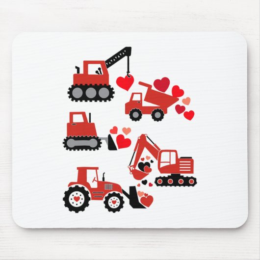 Bauwagen I Dig You Funny Kid Boy Kleinkind Mousepad (Vorne)