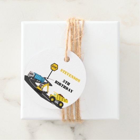 Bauwagen Kind zurück in die Schule Geschenkanhänger (Beispiel)