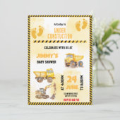 Bauwagen Kinderdusche Einladung (Stehend Vorderseite)