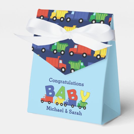 Bauwagen Kinderdusche Geschenkschachtel (Vorderseite)
