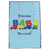 Bauwagen Kinderdusche Mittlere Geschenktüte (Rückseite)