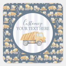 Bauwagen Kinderdusche Quadratischer Aufkleber