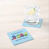 Bauwagen Kinderdusche Rechteckiger Pappuntersetzer (Vor Ort)