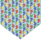 Bauwagen Kinderdusche Tischdecke (Schrägansicht)