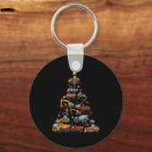 Bauwagen Lover Weihnachtsbaum Niedliche Weihnachte Schlüsselanhänger (Vorderseite)