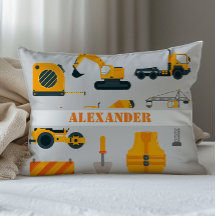Bauwagen Personalisiert Kids Room Cushion