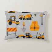 Bauwagen Personalisiert Kids Room Cushion Dekokissen (Rückseite)