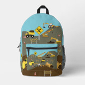 Bauwagen-Site-Thema Zurück zur Schule Bedruckter Rucksack (Vorderseite)